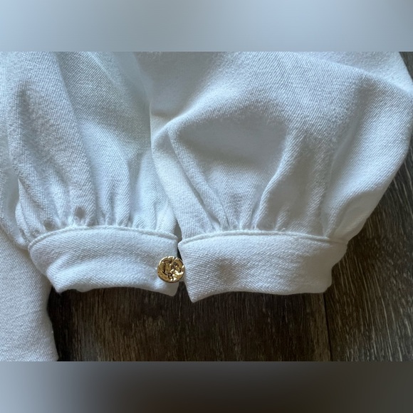 Keepsake the label puff sleeve off the shoulder mini dress in white. Size 4 - Picture 9 of 12